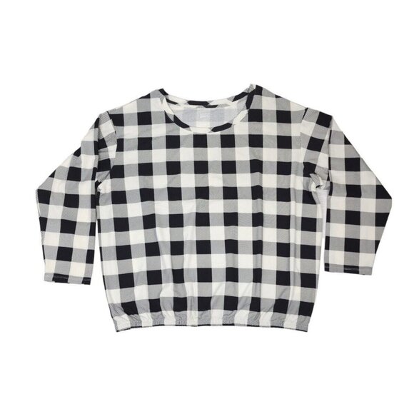 Lands End Shirt Plus Size 2X 20W-22W Pajama Top Lounge Stretch Long Sleeve TShir - Picture 3 of 10